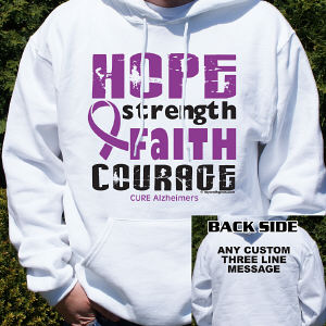 Cure Alzheimers Awareness Hooded Sweatshirt